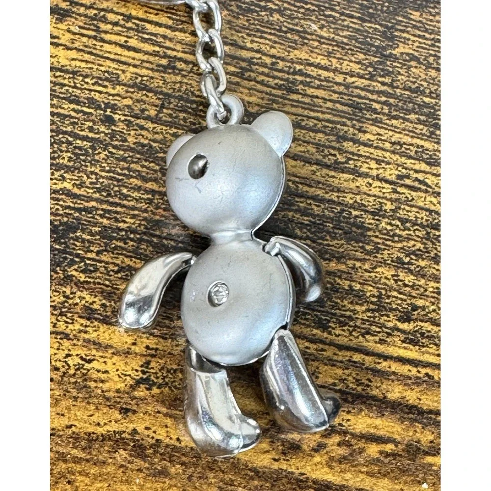 Moving‎ Parts Bear Keychain Las Vegas Silver Tone Quality Heavy